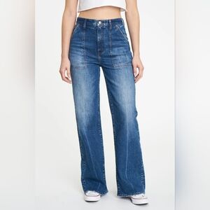 NWT DAZE DENIM FAR OUT HIGH RISE WIDE LEG IN PLAY DATE, VARIOUS SIZES